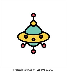 ufo vector icon line template