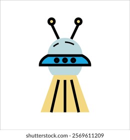 ufo vector icon line template