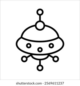 ufo vector icon line template