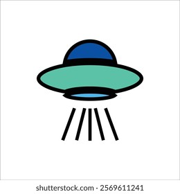 ufo vector icon line template