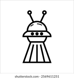 ufo vector icon line template