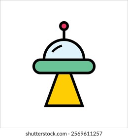 ufo vector icon line template