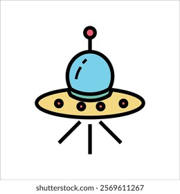 ufo vector icon line template