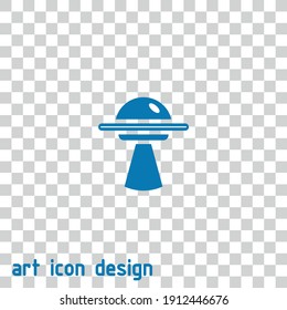 ufo vector icon on an abstract background