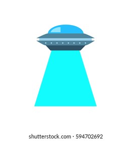 Ufo vector icon in simple flat style. These icons are perfect for your websites and applications. All icons in the vector, and you can easily change the color and size.