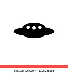 UFO vector icon, spaceship symbol. Simple, flat design for web or mobile app