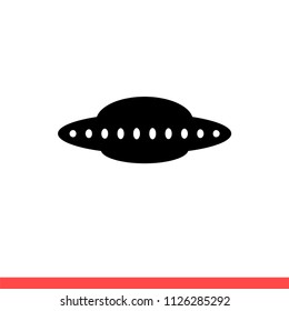 UFO vector icon, spaceship symbol. Simple, flat design for web or mobile app