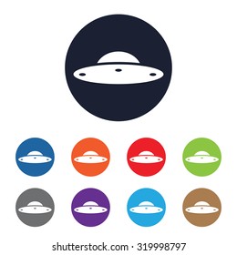 UFO vector icon for web and mobile