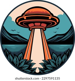UFO vector illustration editable color