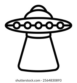 UFO Vector Line Icon Design