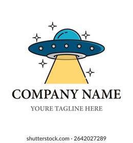 UFO vector logo template design