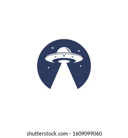 UFO vector logo template illustration design 