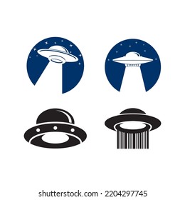 UFO vector logo template illustration design