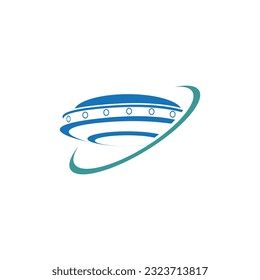 UFO vector logo template illustration design