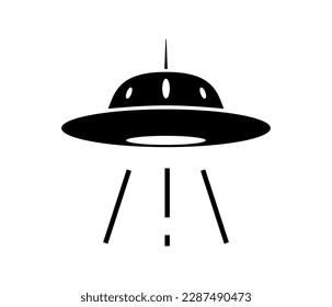 ufo vector monochrome object. ufo vector art