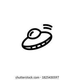 UFO Vector on White Background.