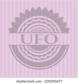 UFO vintage pink emblem