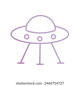 Ufo with white background vector stock illustration