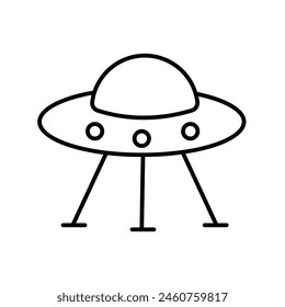 Ufo with white background vector stock illustration