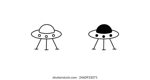 Ufo with white background vector stock illustration