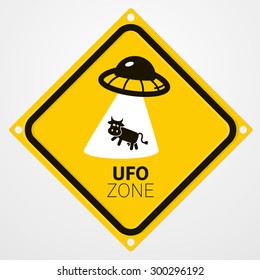 UFO zone warning sign