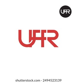 Diseño de monograma de letra de logotipo UFR