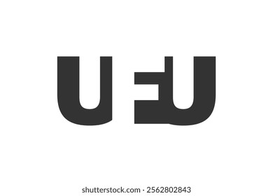 UFU logo design. Initial letter U F U bold font style for tech startups, consulting, corporate branding. Creative company name, headlines typography identity, trendy logotype. Vector illustration.