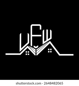 UFW Real State logo design, UFW simple and modern logo. UFW luxurious alphabet design  