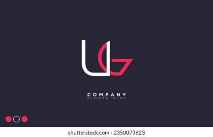 UG Alphabet letters Initials Monogram logo GU, U and G
