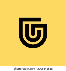 UG GU Logo. Der Buchstabe U und G sind perfekt in ein neues, modernes und originelles Logo zusammengefasst