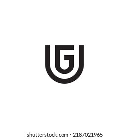 Ug Gu Monogram Logo Black White Stock Vector (Royalty Free) 2187021965 ...