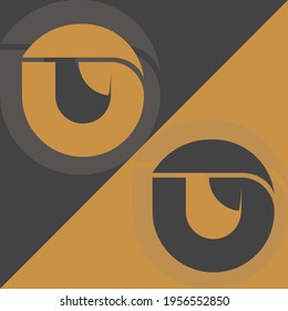 UG GU U AND G Abstract initial monogram letter alphabet logo design