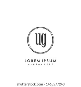 UG Initial beauty monogram logo vector
