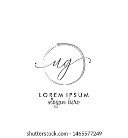 UG Initial beauty monogram logo vector