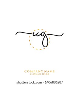 UG Initial handwriting logo template