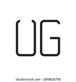 ug initial letter vector logo