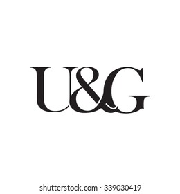 U&G Initial logo. Ampersand monogram logo