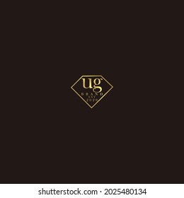 UG Initial logo diamond luxury wedding illustration
