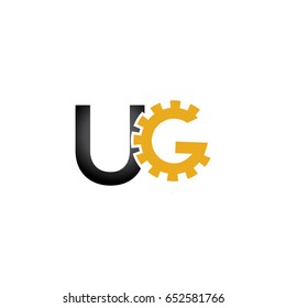 UG letter Gear logo 