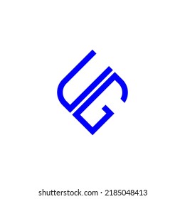 UG-Brief-Logo kreatives Design mit Vektorgrafik