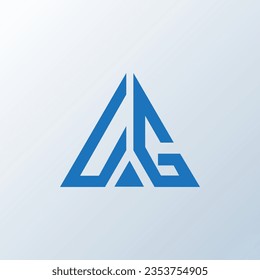 UG letter logo creative design. UG unique design.
