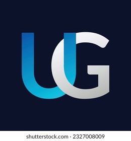 UG Letter logo design vector template.