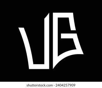 UG letter logo design vector art