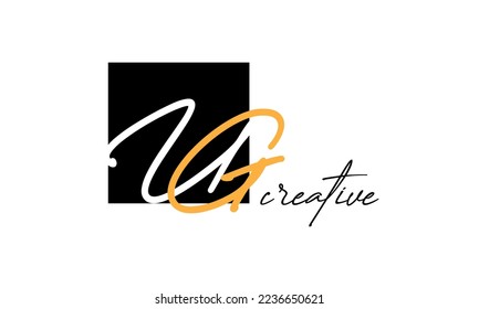 UG letters creative modern font logo design