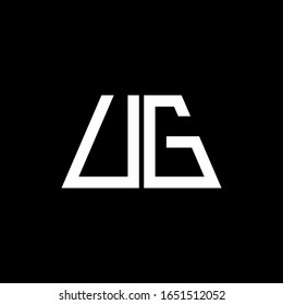 UG logo abstract monogram isolated on black background
