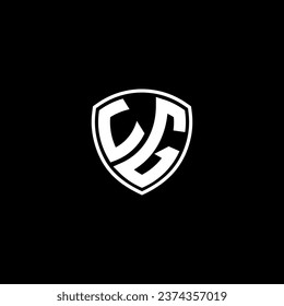 UG logo monogram emblem style with shield shape design template ideas