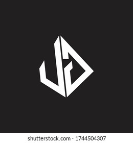 UG Logo monogram with standout triangle shape ribbon design template