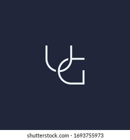 UG-Monogramm-Logo in Monochrom. U & G.