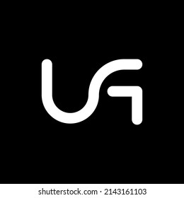 UG monogram vector logo using bold line. Suitable for apps, business, company, brand, product, and organization.