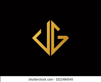 UG square shape Gold color logo